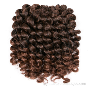 brown Blonde Bug Jumpy Wand Jamaican Bounce Curl 8 inch Synthetic Crochet Hair Extensions Ombre Braiding Hair twist